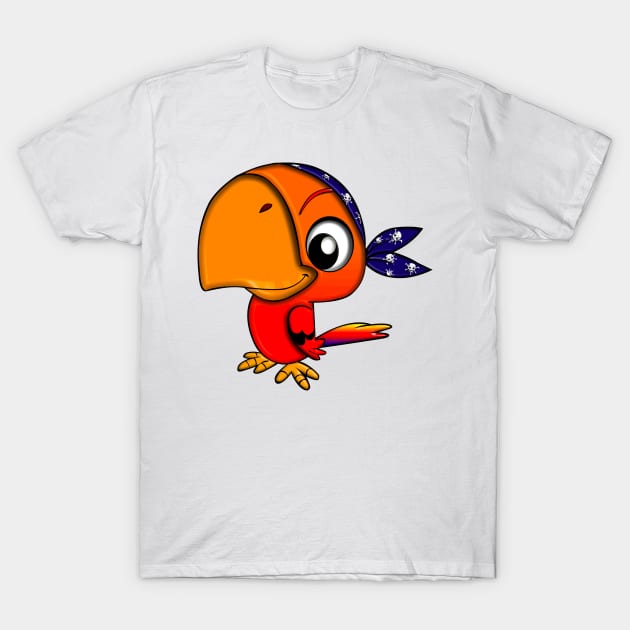 Pirate Parrot T-Shirt by  Colorful&Goldie